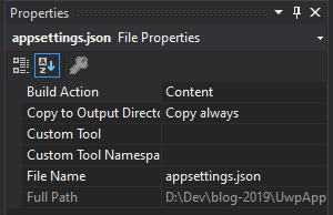 Ensure the json file is set as Content file