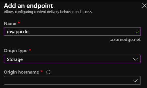Setting up an endpoint