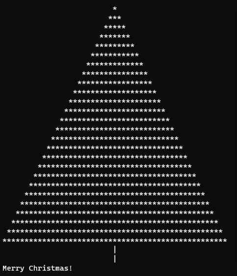 A plain ASCII tree